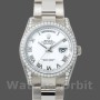 Replica Rolex Day-Date 36mm Unisex-118389-Witte Romeinse cijfers Wijzerplaat Wit