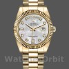 Replica Rolex Day-Date 36mm Unisex-128238 Geribbelde lunette-Wit MOP Wijzerplaat MOP