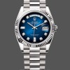 Replica Rolex Day-Date 36mm Unisex-128239-Blue Ombre Diamond Dial Blauw