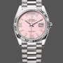 Replica Rolex Day-Date 36mm Unisex-128239-Witgoud-Roze Opaal Wijzerplaat Luxe
