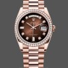 Replica Rolex Day-Date 36mm Unisex-128345RBR-Bruin Ombre Dial-Everose Gold Brown
