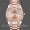 Replica Rolex Day-Date 36mm voor heren-128345RBR-Champagne Rose Dial-Evergoud Champagne Rose