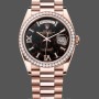 Replica Rolex Day-Date 36mm Unisex-128345RBR-Eisenkiesel Dial-Everose Gold Eisenkiesel