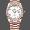 Replica Rolex Day-Date 36mm unisex-128345RBR-Witte wijzerplaat-Evergoud wit