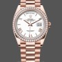 Replica Rolex Day-Date 36mm unisex-128345RBR-Witte wijzerplaat-Evergoud wit