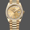 Replica Rolex Day-Date 36mm Unisex-128348RBR-Champagne Index Dial-Geel Goud