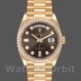 Replica Rolex Day-Date 36mm voor heren-128348RBR-Donkergrijze wijzerplaat-Geelgoud