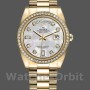 Replica Rolex Day-Date 36mm Unisex-128348RBR-MOP Wijzerplaat-Geel Goud MOP