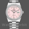 Replica Rolex Day-Date 36mm voor heren-128349RBR-Roze Opaal Wijzerplaat-Diamanten Ring Roze