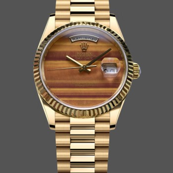 Replica Rolex Day Date 36-m128398TBR 0035, groene wijzerplaat, met diamant bezette lunette, President-band, groene wijzerplaat
