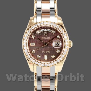 Replica Heren Rolex Day-Date-18948, 39mm, Speciale Editie, Donker MOP Diamanten Jubileum Wijzerplaat, Heren MOP