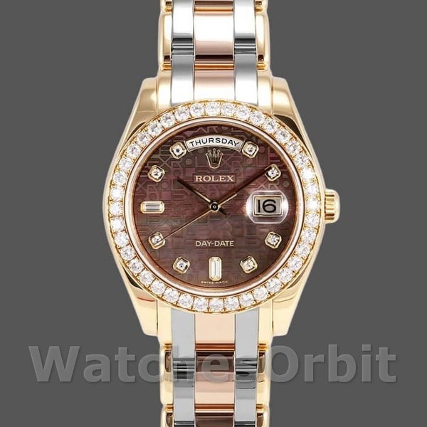 Replica Heren Rolex Day-Date-18948, 39mm, Speciale Editie, Donker MOP Diamanten Jubileum Wijzerplaat, Heren MOP