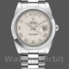 Replica Heren Rolex Day-Date-218206, 41mm, Platina, Concentrische Cirkel Ivoor Romeinse Cijfer Wijzerplaat