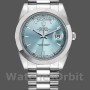Replica Heren Rolex Day-Date-218206, 41mm, ijsblauwe index wijzerplaat, platina