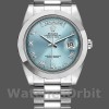 Replica Heren Rolex Day-Date-218206, 41mm, ijsblauwe Romeinse cijfer wijzerplaat, platina