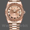 Replica Heren Rolex Day-Date-218235, 41mm, Rose Goud, Concentrische Cirkel Champagne Wijzerplaat, Heren Champagne