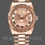 Replica Heren Rolex Day-Date-218235, 41mm, Rose Goud, Concentrische Cirkel Champagne Wijzerplaat, Heren Champagne