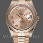 Replica Heren Rolex Day-Date-218235, 41mm, Roségoud, Romeinse wijzerplaat, Rose