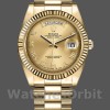 Replica Heren Rolex Day-Date-218238, 41mm, Geelgoud, Champagne Romeinse Cijfer Wijzerplaat