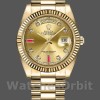 Replica Heren Rolex Day-Date-218238, 41mm, Geel Goud, Champagne Robijn Wijzerplaat, Heren Champagne
