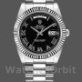 Replica Heren Rolex Day-Date-218239, 41mm, Witgoud, Zwarte Romeinse cijfers Wijzerplaat