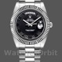 Replica Heren Rolex Day-Date-218239, 41 mm, witgoud, wijzerplaat met concentrische cirkel, zwart voor heren