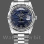 Replica Heren Rolex Day-Date-218239, 41mm, Witgoud, Golfblauwe Wijzerplaat