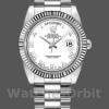 Replica Heren Rolex Day-Date-218239, 41mm, witgoud, wijzerplaat met witte Romeinse cijfers