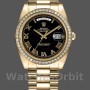 Replica Heren Rolex Day-Date-218348, 41 mm, zwarte Romeinse wijzerplaat