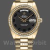 Replica Heren Rolex Day-Date-218348, 41 mm, zwarte wijzerplaat met concentrische cirkel