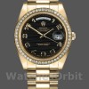 Replica Heren Rolex Day-Date-218348, 41mm, Golf zwarte wijzerplaat
