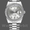 Replica Heren Rolex Day-Date-218349, 41mm, Zilveren diamanten wijzerplaat