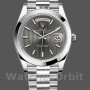 Replica Heren Rolex Day-Date-228206, 40mm, Donker Rhodium Grijze Wijzerplaat, Platina