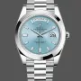 Replica Heren Rolex Day-Date-228206, 40mm, Platina, Ijsblauwe Wijzerplaat