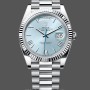 Replica Rolex Day-Date 40mm Heren-228236 0012-Gegolfde ring-IJsblauwe wijzerplaat Ijsblauw