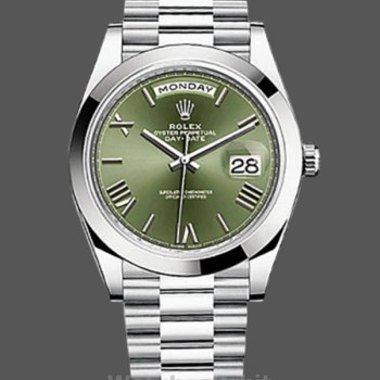 Replica Rolex Day Date 40-228236, heren, groene wijzerplaat, groen