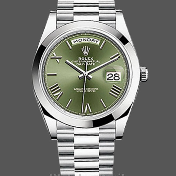 Replica Rolex Day Date 40-228236, heren, groene wijzerplaat, groen