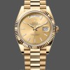 Replica Heren Rolex Day-Date-228238, 40mm, Champagne Diamond Dial, Fluted Bezel, Heren Champagne