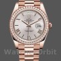 Replica Heren Rolex Day-Date-228345RBR, 40mm, Sundust Romeinse wijzerplaat, Diamanten ring