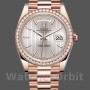 Replica Heren Rolex Day-Date-228345RBR, 40mm, Sundust Stripe Motif Dial, Diamant Bezel, Heren Sundust