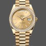 Replica Heren Rolex Day-Date-228348RBR, 40mm, Champagne Index Dial, Diamant Bezel