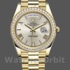 Replica Heren Rolex Day-Date-228348RBR, 40mm, zilver Romeinse wijzerplaat, diamanten ring