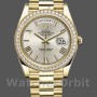 Replica Heren Rolex Day-Date-228348RBR, 40mm, zilver Romeinse wijzerplaat, diamanten ring