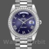 Replica Heren Rolex Day-Date-228349RBR, 40mm, Blauwe Romeinse Wijzerplaat, Diamanten Ring