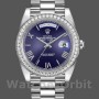 Replica Heren Rolex Day-Date-228349RBR, 40mm, Blauwe Romeinse Wijzerplaat, Diamanten Ring