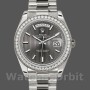 Replica Heren Rolex Day-Date-228349RBR, 40mm, Donker Rhodium Wijzerplaat, Diamanten Ring