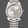 Replica Heren Rolex Day-Date-228349RBR, 40mm, Zilveren wijzerplaat, Diamanten ring