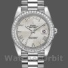 Replica Heren Rolex Day-Date-228349RBR, 40mm, zilver Romeinse wijzerplaat, diamanten ring