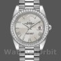Replica Heren Rolex Day-Date-228349RBR, 40mm, zilver Romeinse wijzerplaat, diamanten ring