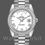 Replica Heren Rolex Day-Date-228349RBR, 40mm, Witte Romeinse Wijzerplaat, Diamanten Bezel